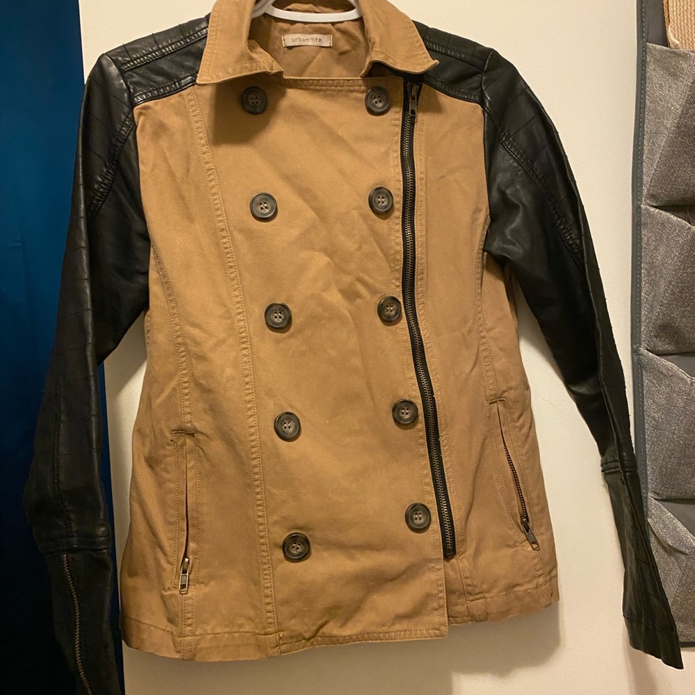 Urban life Mixed Media Leather Jacket